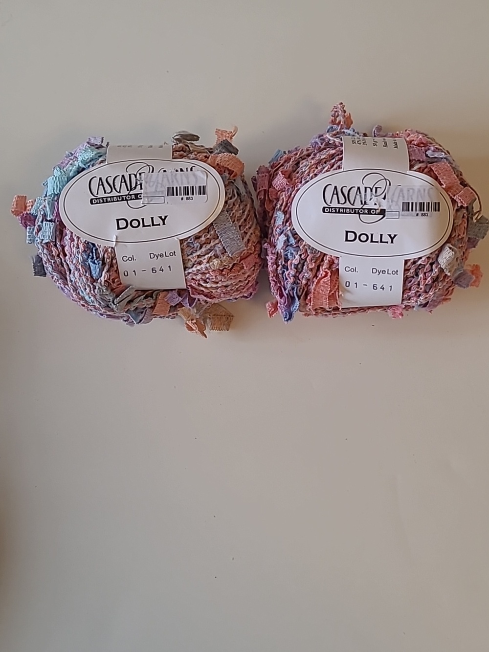 Cascade Yarns Dolly Yarn lot of 2 Ribbon Flag